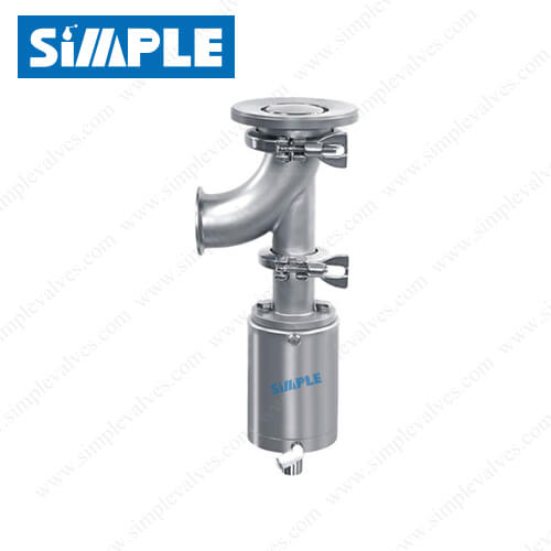 Pneumatic Sanitary Tank Bottom Valve, Discharge Valve