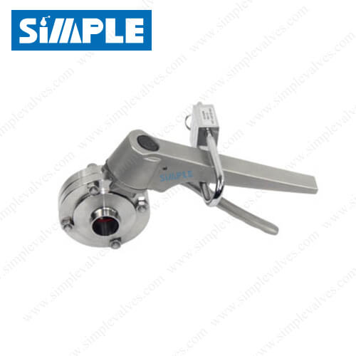 Sanitary Manual Butterfly Valve with SS Lockable Handle SIMPLE VALVES